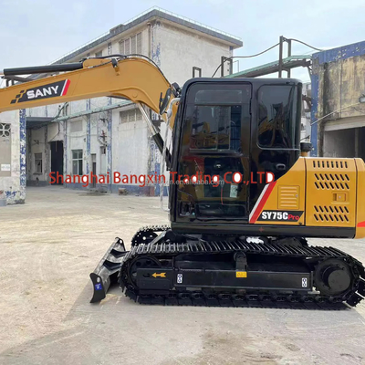 SANY SY75C 미니 발굴기 7500 KG 기계 무게 및 컴팩트 디자인