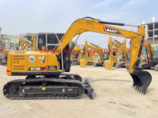사용 된 미니 발굴기 SANY SY75C 기계 무게 7500 KG