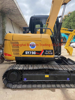 2022년 좋은 상태 Sany SY75C 크롤러 발굴기 중고용 7.5TON 운영 무게