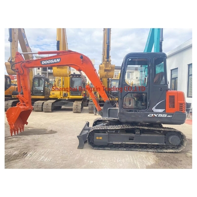 사용 된 Doosan DH55 크롤러 발굴기, 낮은 작업 시간 및 원래 수압 펌프