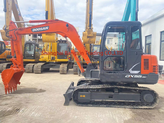 사용 된 Doosan DH55 크롤러 발굴기, 낮은 작업 시간 및 원래 수압 펌프
