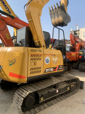 40 kw Sany SY75 중고용 크롤러 발굴기 거의 빠른 구매를 위해 준비