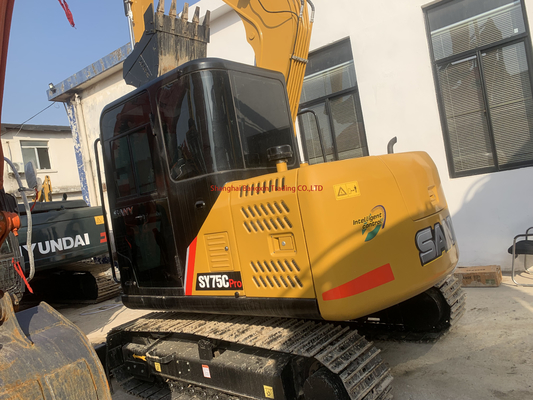 40 kw Sany SY75 중고용 크롤러 발굴기 거의 빠른 구매를 위해 준비
