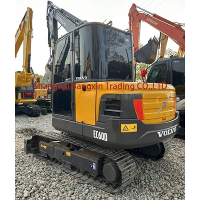 오리지널 수압 밸브와 ISUZU 엔진을 갖춘 중고용 VOLVO EC60D 미니 발굴기
