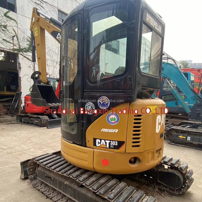 강한 힘과 수압 안정성 소 기계 사용 미니 발굴기 CAT 303
